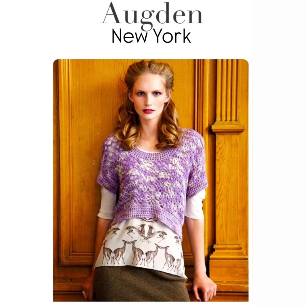 ☀️Augden New York Handmade in Nepal Anthropologie Hydrangea Purple -size M